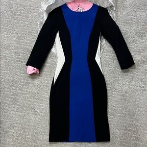Bar III Color Block Long Sleeve Dress